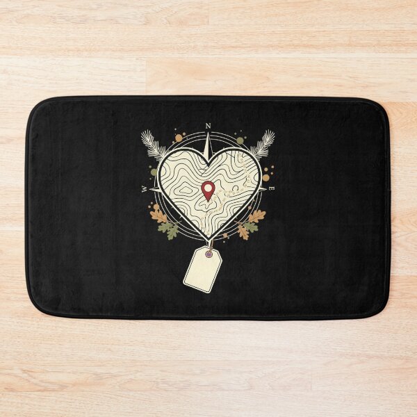 Item preview, Funny Hiking Hunting Heart Compass Map Valentines Day  designed and sold by clothesy7.
