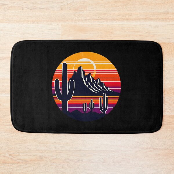 Item preview, Superstition Mountains Arizona - Retro 80s Desert Sunset designed and sold by GREENZ0NE.