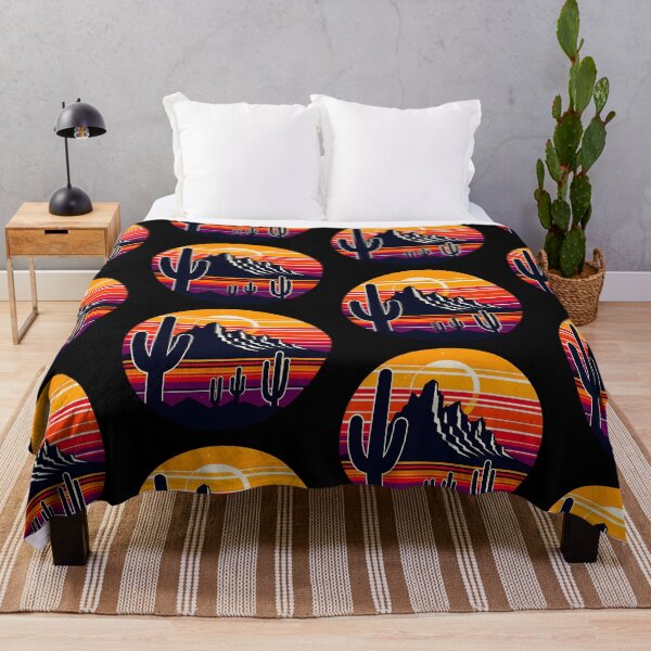 Item preview, Superstition Mountains Arizona - Retro 80s Desert Sunset designed and sold by GREENZ0NE.