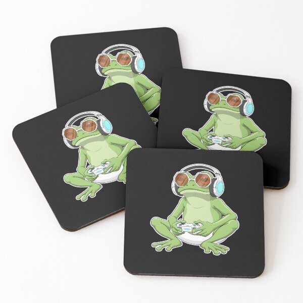 Item preview, Retro Gamer Frog with Headphones designed and sold by Nocturnal-Vines.