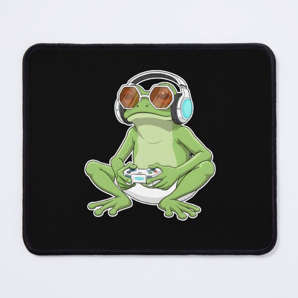 Item preview, Retro Gamer Frog with Headphones designed and sold by Nocturnal-Vines.