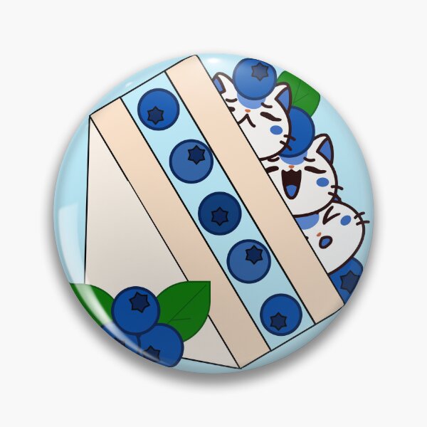 Item preview, Kawaii Blueberry Cat Fruit Sandwich - Japanese Sando Art designed and sold by Kanniax.
