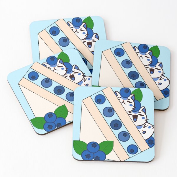 Item preview, Kawaii Blueberry Cat Fruit Sandwich - Japanese Sando Art designed and sold by Kanniax.