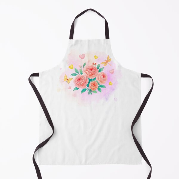 Item preview, Watercolor red roses, butterfly and dragonfly designed and sold by OM-lova.