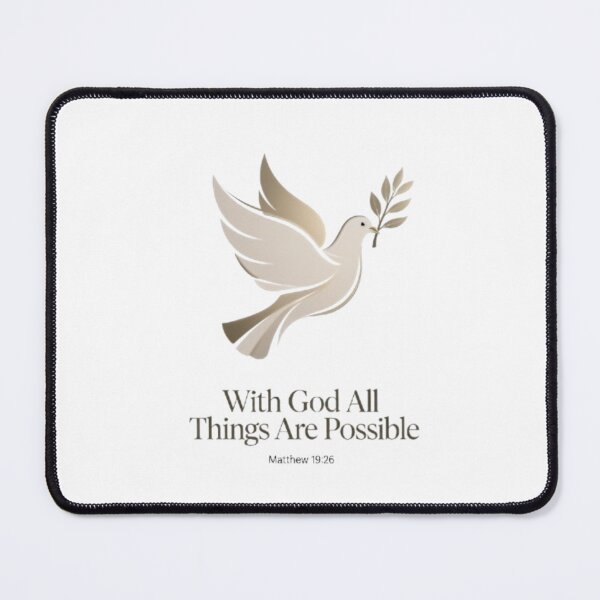 Item preview, With God All Things Are Possible Christian Design, Matthew 19:26 designed and sold by MyTshirtArt.