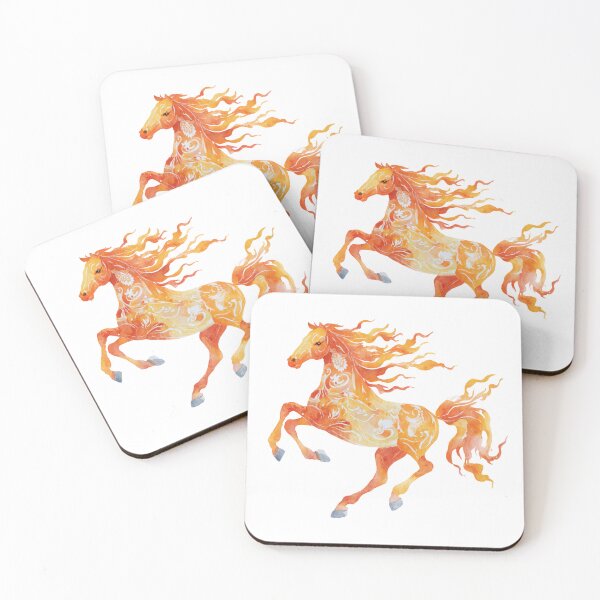 Item preview, Watercolor flame horse designed and sold by MendaciousMina.