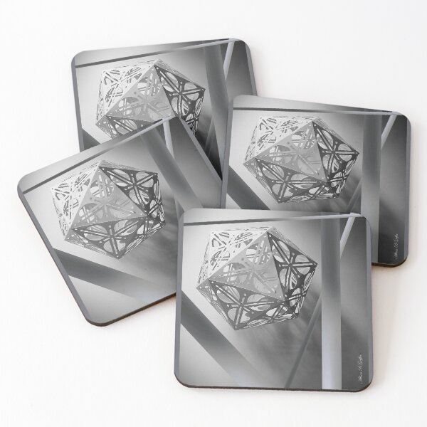 Item preview, Modern Geometrical Pattern- Monochrome Triangles in Grey designed and sold by ABG Inspirational Art.