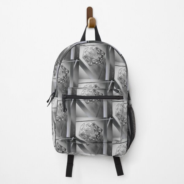 Item preview, Modern Geometrical Pattern- Monochrome Triangles in Grey designed and sold by ABG Inspirational Art.