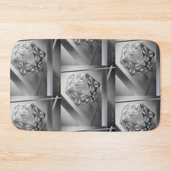 Item preview, Modern Geometrical Pattern- Monochrome Triangles in Grey designed and sold by ABG Inspirational Art.