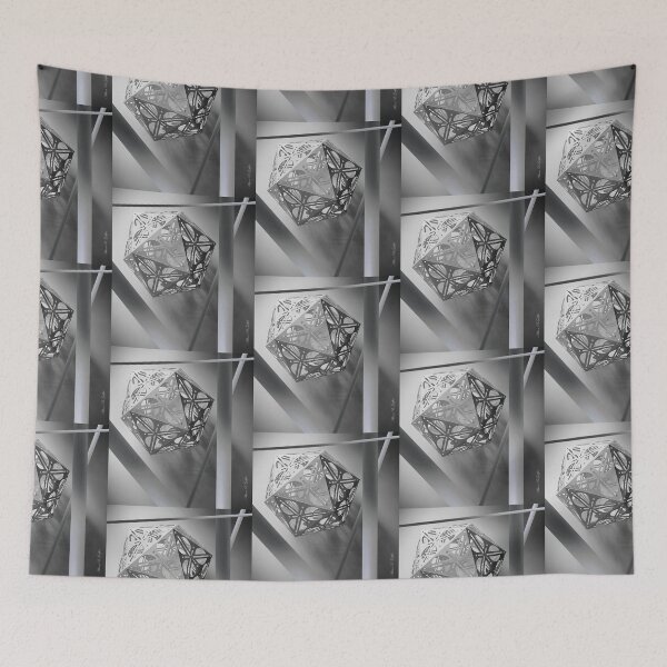 Item preview, Modern Geometrical Pattern- Monochrome Triangles in Grey designed and sold by ABG Inspirational Art.