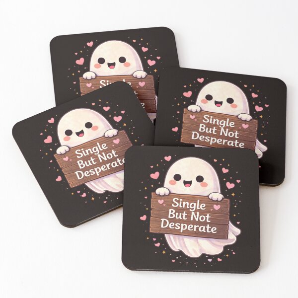 Item preview, Single But Not Desperate – Cute Ghost Anti-Valentine designed and sold by PunchDrop.
