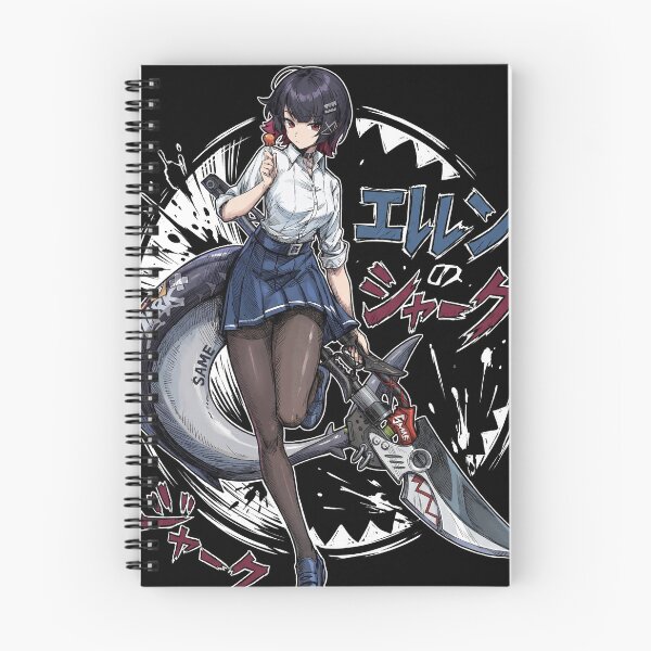 Item preview, Schoolgirl Ellen Joe Zenless Zone Zero ZZZ Victoria Housekeeping Co Shark Tail Maid Ice Attack Flash Freeze Polar Plunge Scissor Jaws Fan Art Portrait Poster T-Shirt Sticker Gift designed and sold by Senpaiwaves.