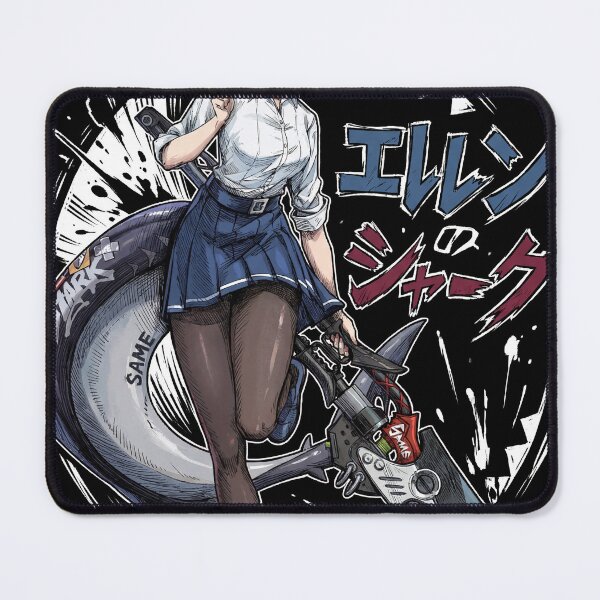 Item preview, Schoolgirl Ellen Joe Zenless Zone Zero ZZZ Victoria Housekeeping Co Shark Tail Maid Ice Attack Flash Freeze Polar Plunge Scissor Jaws Fan Art Portrait Poster T-Shirt Sticker Gift designed and sold by Senpaiwaves.