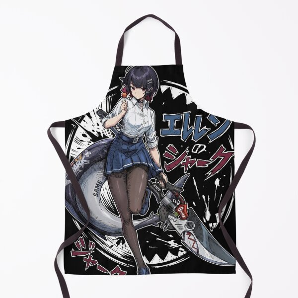 Item preview, Schoolgirl Ellen Joe Zenless Zone Zero ZZZ Victoria Housekeeping Co Shark Tail Maid Ice Attack Flash Freeze Polar Plunge Scissor Jaws Fan Art Portrait Poster T-Shirt Sticker Gift designed and sold by Senpaiwaves.