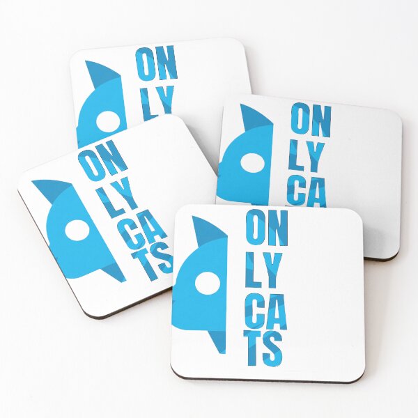 Item preview, Only Cats - Funny Blue Parody Logo designed and sold by TeezOfMadness.