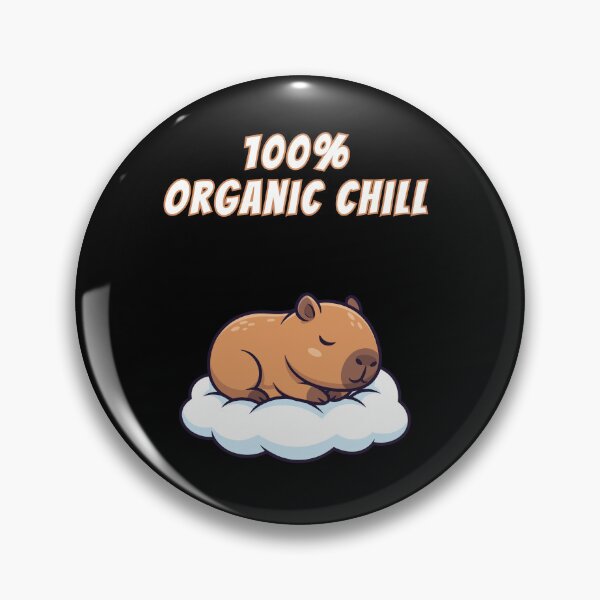 Item preview, 100% Organic Chill Capybara Sleeping Cloud Kawaii Meme designed and sold by AnimalMemeHub.