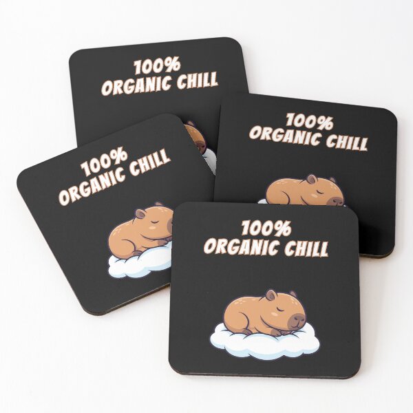 Item preview, 100% Organic Chill Capybara Sleeping Cloud Kawaii Meme designed and sold by AnimalMemeHub.