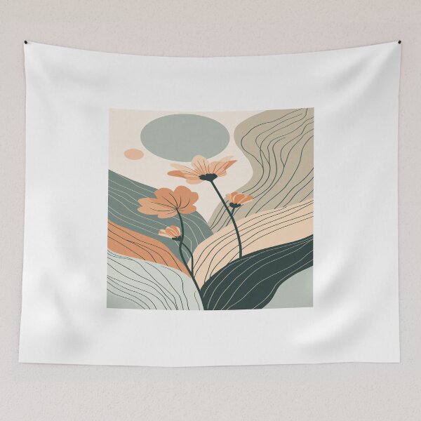 Item preview, Abstract Botanical Curves with Flowing Floral Lines designed and sold by mari0n980.