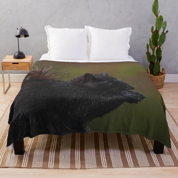 Item preview, A black squirrel eating designed and sold by Production Art Manon Meilleur.