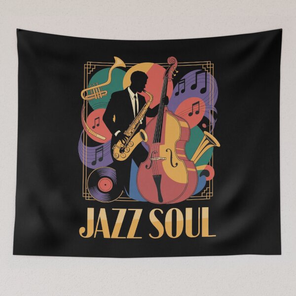 Item preview, Jazz Vibes – Smooth Night Music Art designed and sold by DreamOnShirts.