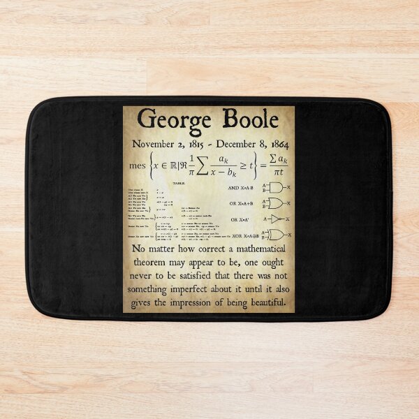 Item preview, Nerdy Vintage George Boole Quote Math Teacher Black Text Parchment designed and sold by MathWare MathClips.