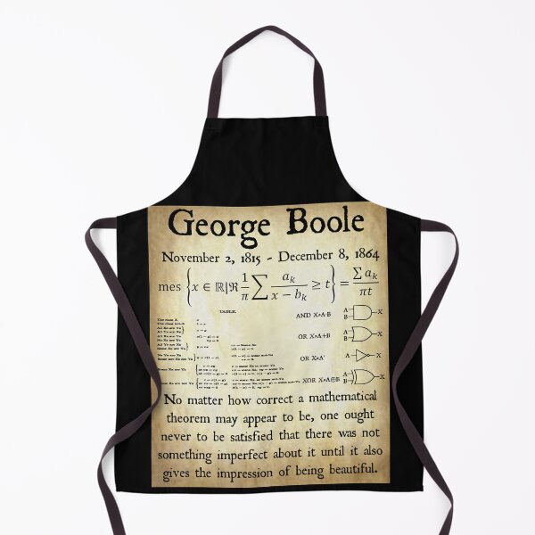 Item preview, Nerdy Vintage George Boole Quote Math Teacher Black Text Parchment designed and sold by MathWare MathClips.