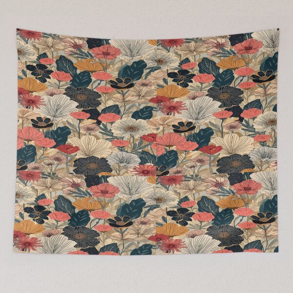 Item preview, Abstract Floral Rhythm with Repeating Organic Flow designed and sold by mari0n980.