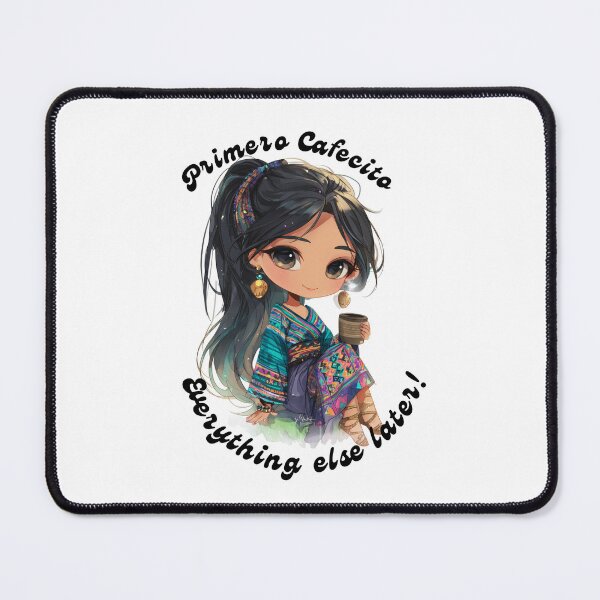 Item preview, Chibi Cafecito Girl – Cute Latina Coffee Art with Traditional Dress designed and sold by Cafecito & Cultura.