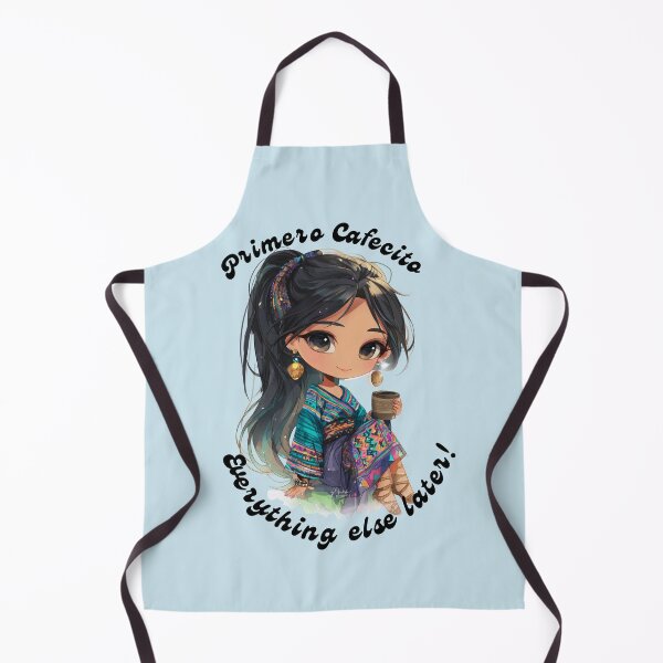 Item preview, Chibi Cafecito Girl – Cute Latina Coffee Art with Traditional Dress designed and sold by Cafecito & Cultura.
