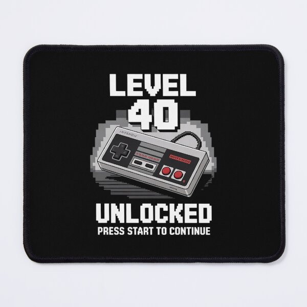 Item preview, Level 40 Unlocked - 40 Years Old Gamer 40th Birthday designed and sold by FadeOfThrone.