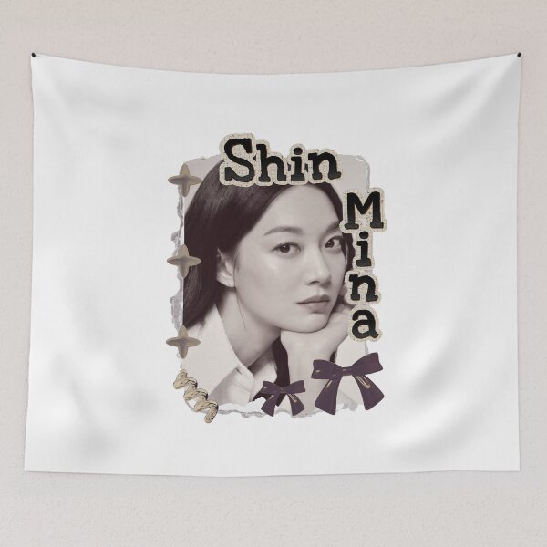 Item preview, Shin Min-a (신민아) Korean actress South Korean celebrity K-drama star Korean film Scrapbook Collage Cozy Y2K Vintage Design designed and sold by HELL0WBELLO.