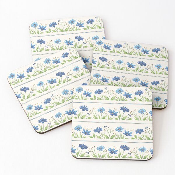 Item preview, Cornflower Field Bands – Nordic Rukkilill Stripe Pattern designed and sold by Planthem.