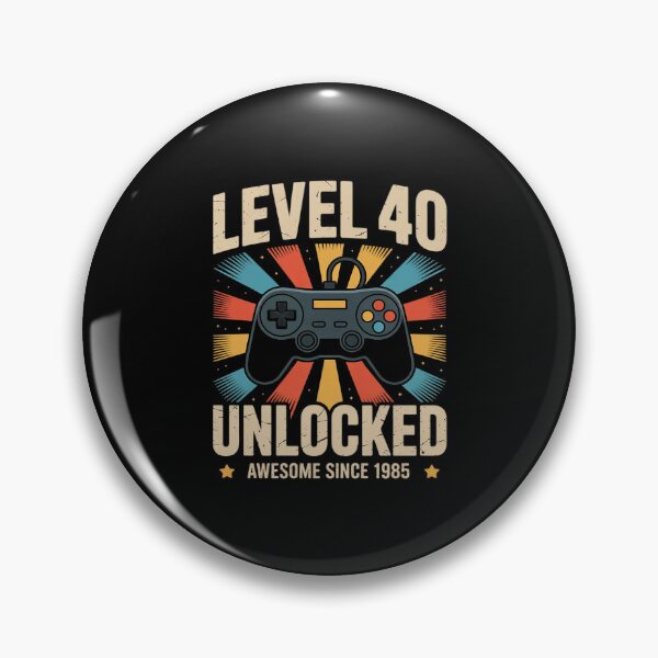 Item preview, Level 40 Unlocked 40th Birthday 40 Year Old Gamer Bday designed and sold by MarryIsMonth.