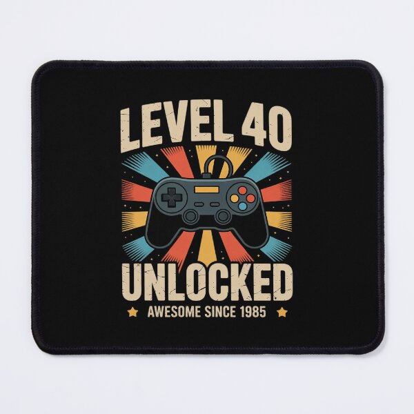 Item preview, Level 40 Unlocked 40th Birthday 40 Year Old Gamer Bday designed and sold by MarryIsMonth.