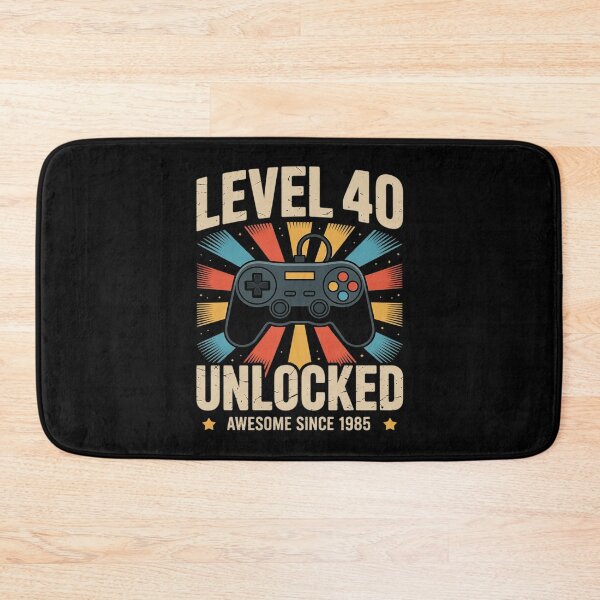Item preview, Level 40 Unlocked 40th Birthday 40 Year Old Gamer Bday designed and sold by MarryIsMonth.
