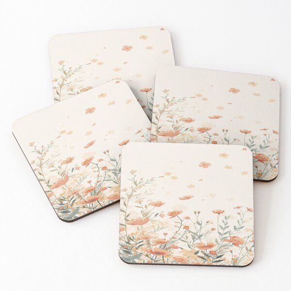 Item preview, Floral Breeze Abstract with Gently Drifting Flowers designed and sold by mari0n980.