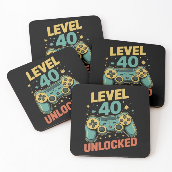 Item preview, Level 40 Unlocked 40th Birthday Gamer 40 Year Old Male designed and sold by FadeOfThrone.
