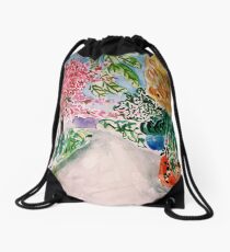 Flower Garden Drawstring Bag