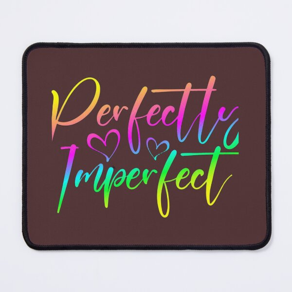 Item preview, Perfectly Imperfect Rainbow Quote | Self Love Neon Aesthetic Typography designed and sold by Muskandesigns.