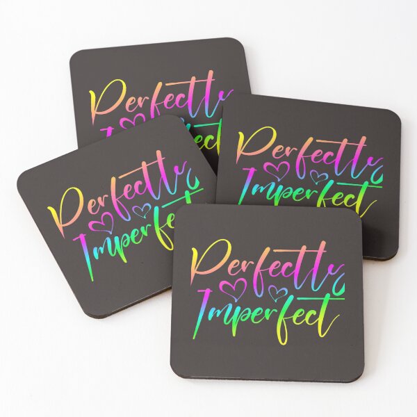 Item preview, Perfectly Imperfect Rainbow Quote | Self Love Neon Aesthetic Typography designed and sold by Muskandesigns.