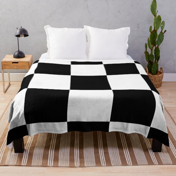 Item preview, Wide Black and White Checkboard Pattern designed and sold by iCraftCafe.
