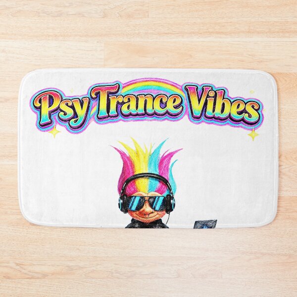 Artikelvorschau, Psychedelic Troll DJ - PsyTrance Vibes Festival Art entworfen und verkauft von Hen-C-Art.