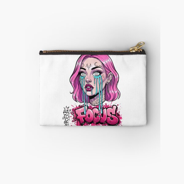 Item preview, Chica deslumbrante con lágrimas en los ojos en rosa neón – Badstyle Graffiti designed and sold by badsty1e.