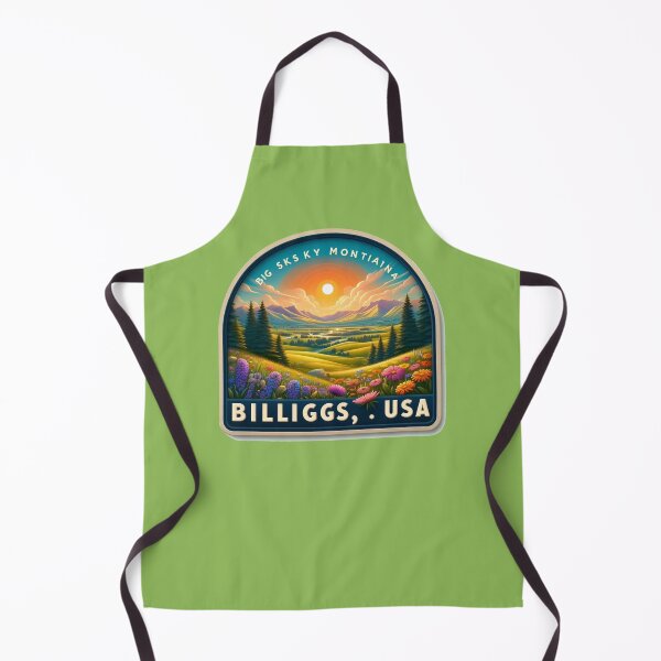 Item preview, Billings USA – Cute 3D Landscape Label | Big Sky Montana Illustration, designed and sold by PaintMeWorld.