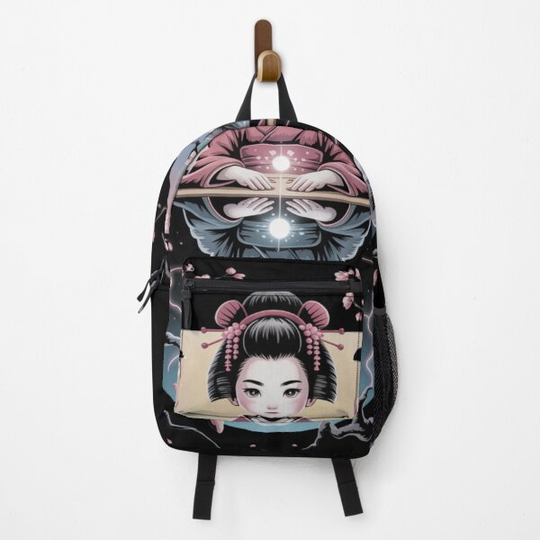 Item preview, Japanese Geisha Between Two Worlds – Retro Sci-Fi Fantasy Art designed and sold by AndrewYoko.