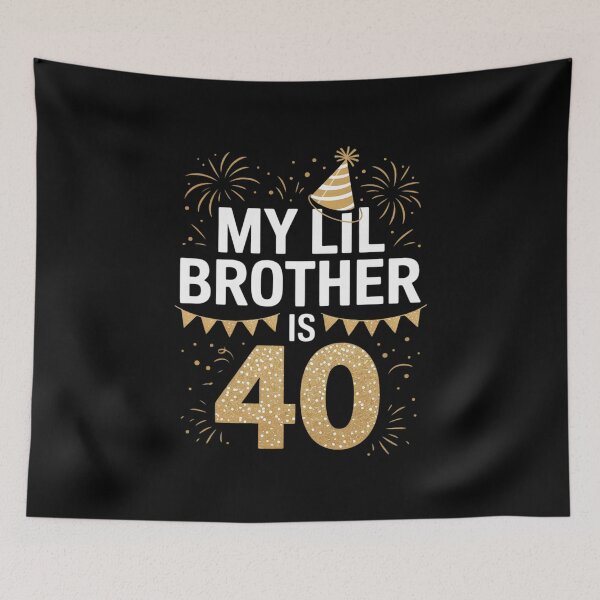 Item preview, My Lil Brother Is 40 40th Birthday 1985 40 Years Old designed and sold by FadeOfThrone.
