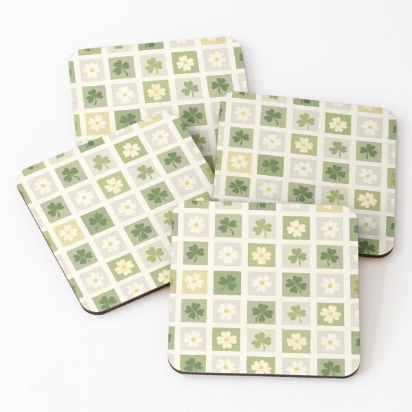 Item preview, Forest Edge Clover Tiles – Vintage Nordic Mosaic Pattern designed and sold by Planthem.