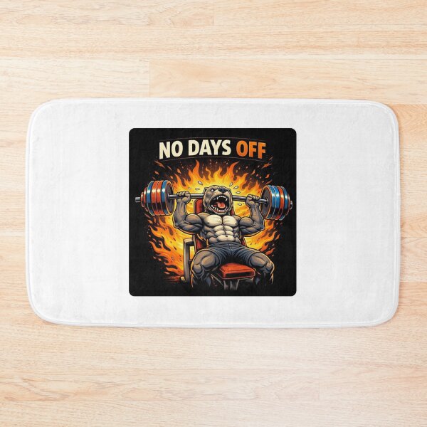 Item preview, No Days Off – Pitbull Bench Press Gym Motivation designed and sold by Sublifolk.