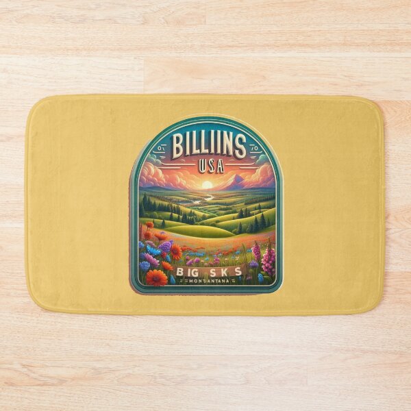 Item preview, Billings USA – Cute 3D Landscape Label | Big Sky Montana Illustration,  designed and sold by PaintMeWorld.