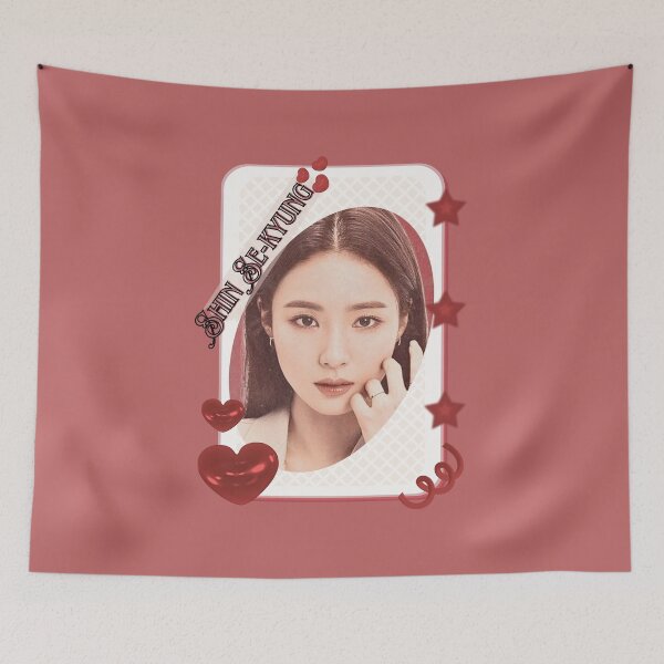 Item preview, Shin Se-kyung (신세경) Korean actress South Korean celebrity K-drama star Korean film  illustration Red Aesthetic Collage Design designed and sold by AJUNICE STUDIO.
